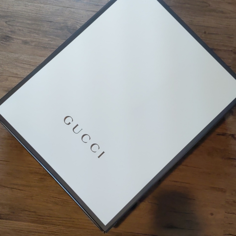 Empty Gucci backpack box with dust bag